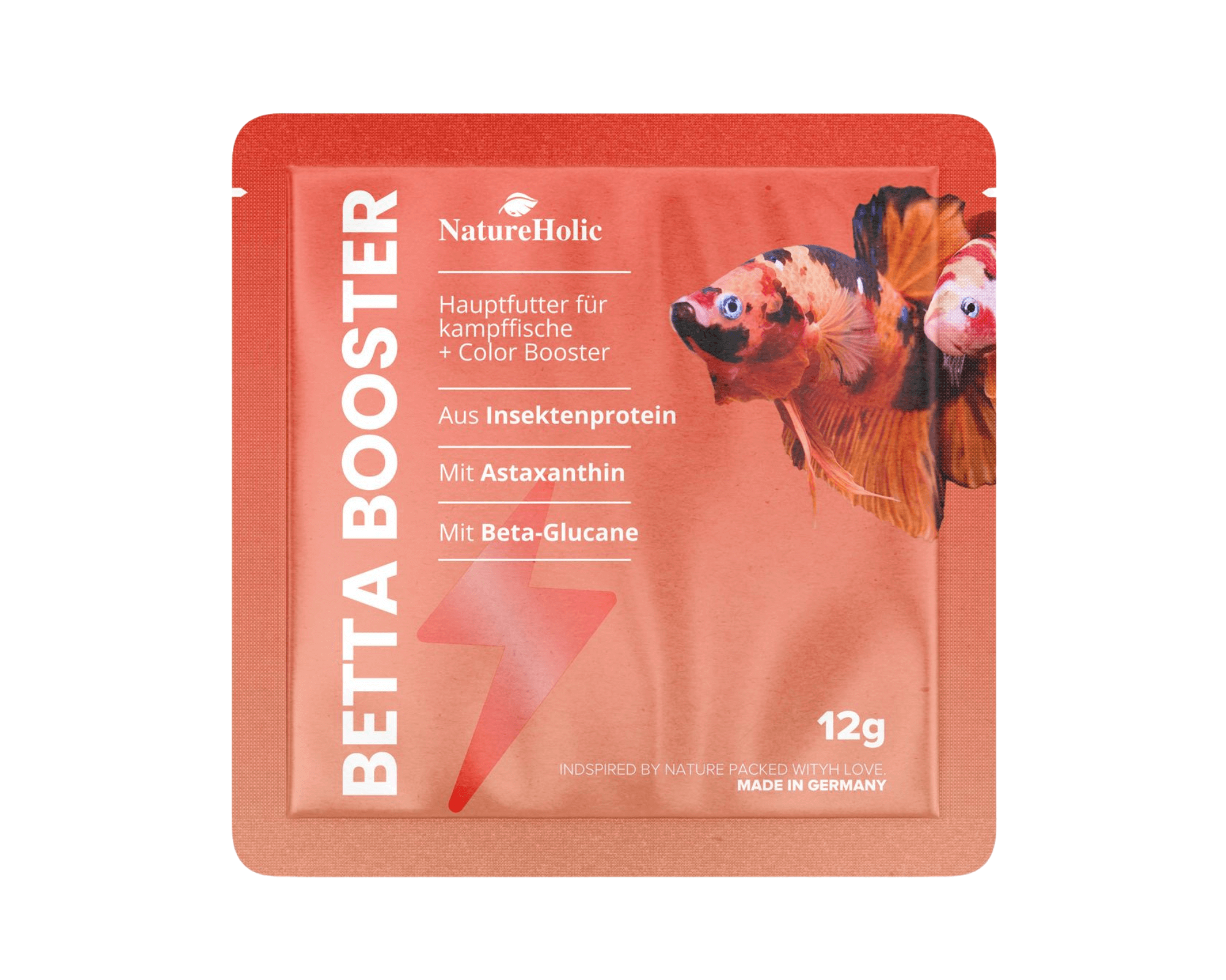 NatureHolic Betta Booster, Kampffisch Futter, 12g
